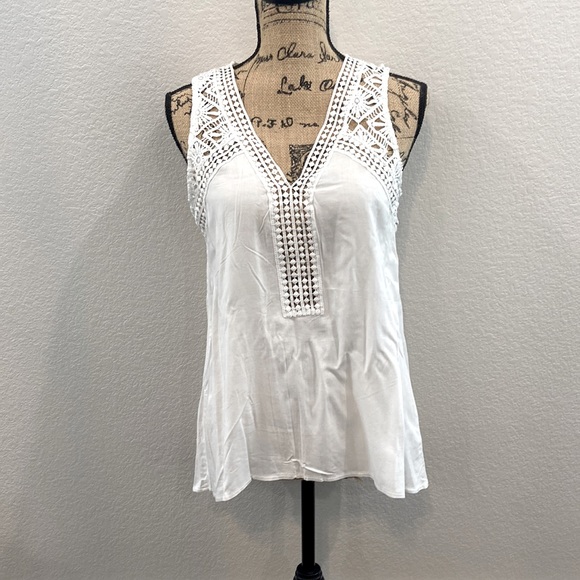 Maison Jules Tops - Maison Jules Crochet Flyaway Tunic Tank